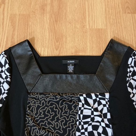 Black Alfani minidress with geometric pattern - Picture 4 of 5